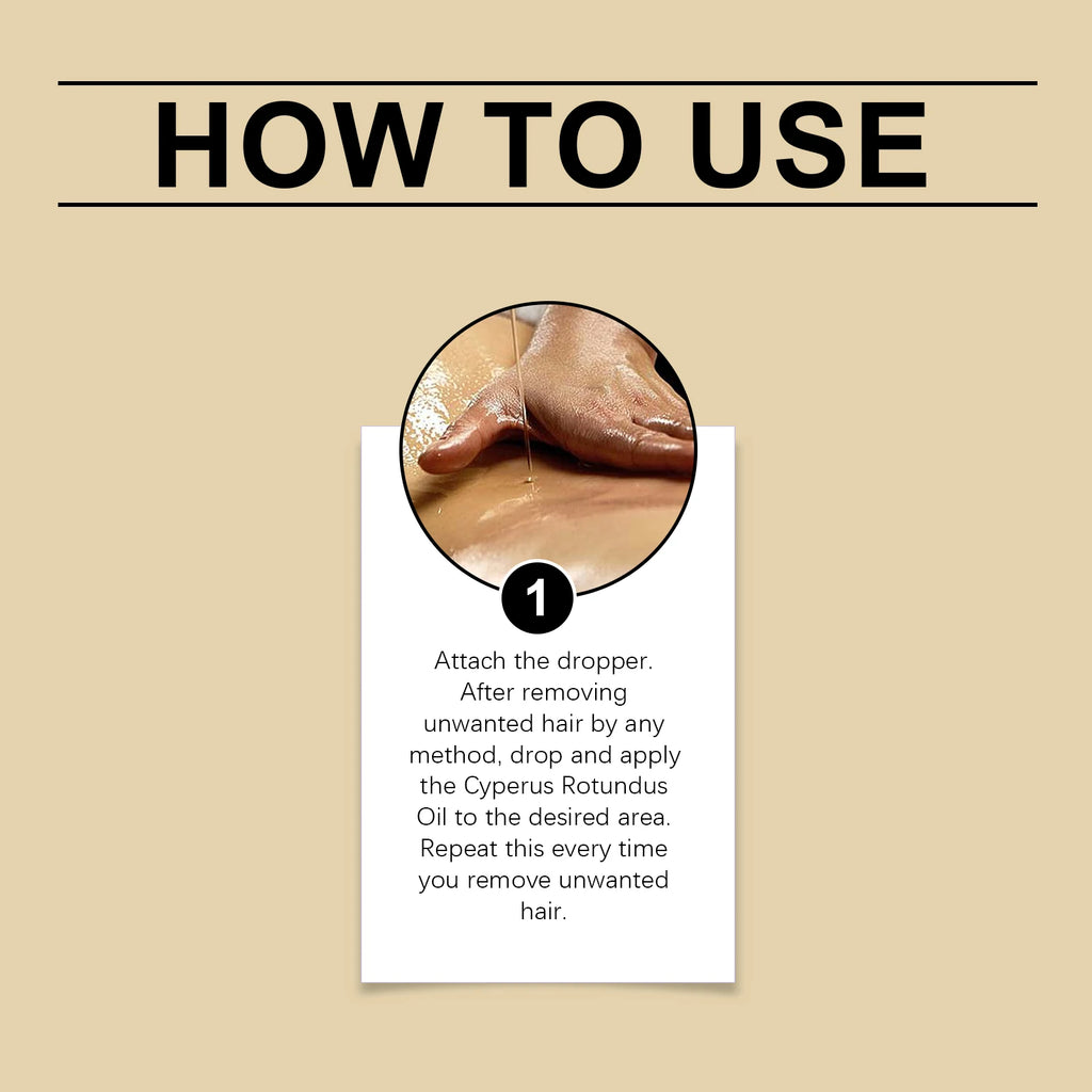 Nuivea's Organic Cyperus Rotundus Hair Removal Body Oil– 60ml