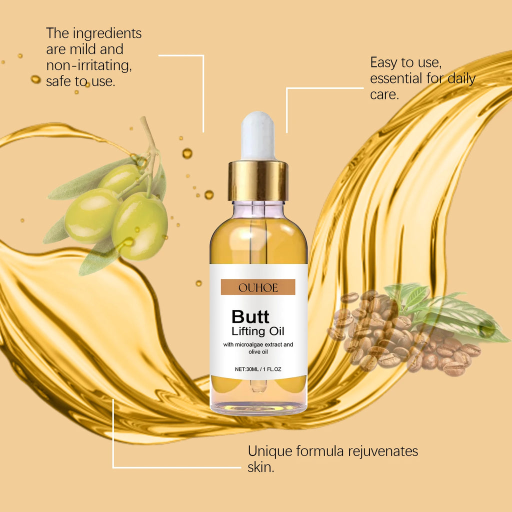 Nuivea Buttock Enlargement & Firming Oil – Hip Lifting, Nourishing & Elasticity Boost Massage Oil | 30ml