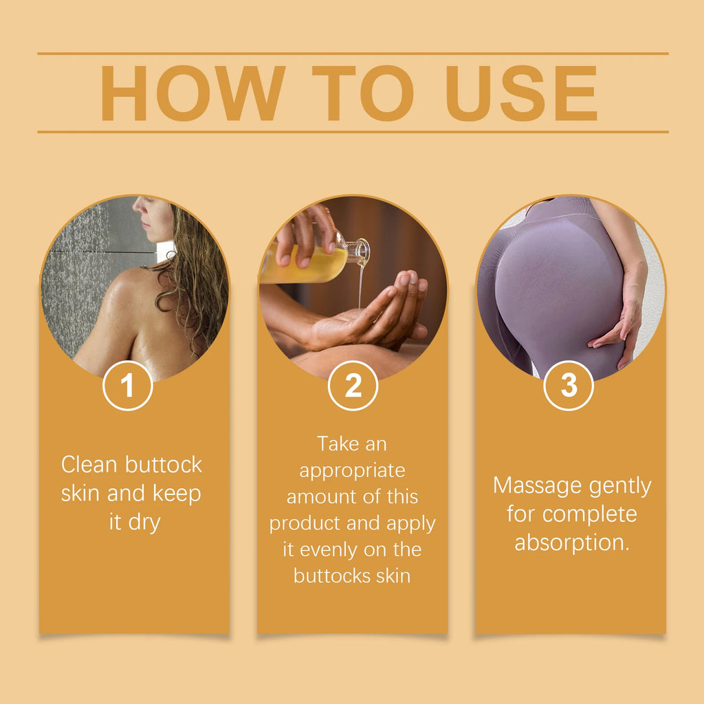 Nuivea Buttock Enlargement & Firming Oil – Hip Lifting, Nourishing & Elasticity Boost Massage Oil | 30ml